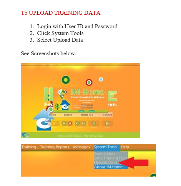 Upload eClinic Training Data