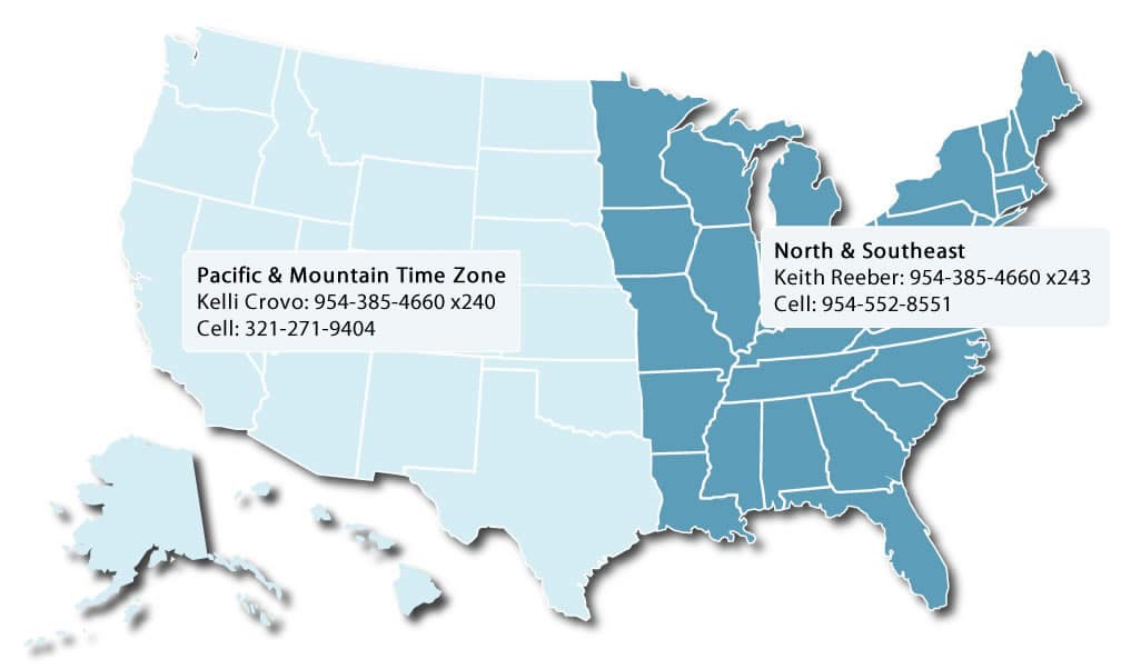 Contact Interactive Metronome US Map of IM sales territories