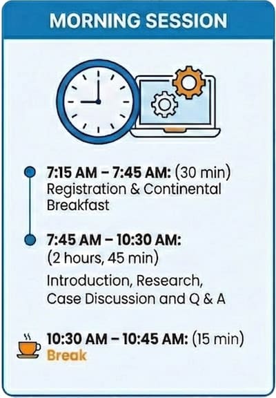 Morning Session Schedule