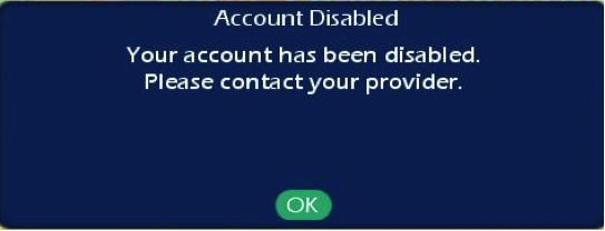 account disabled