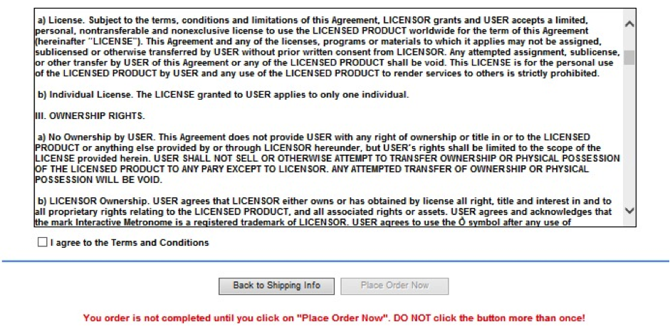 terms and conditions