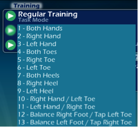 reg training drop down